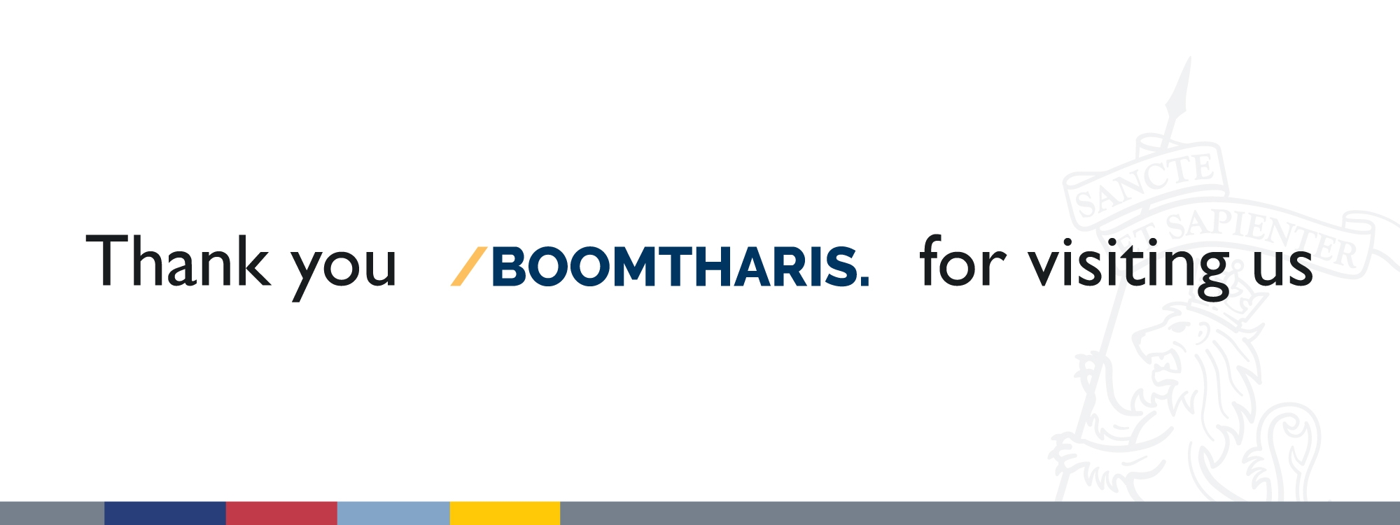 BoomTharis visiting ‘The College’