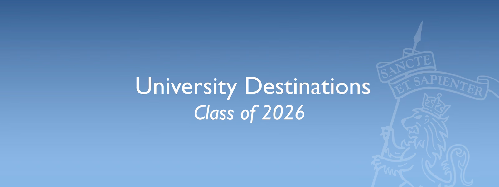 University Destinations — Class of 2026
