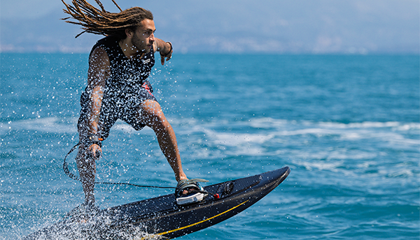 TKO electric surfboard jumping