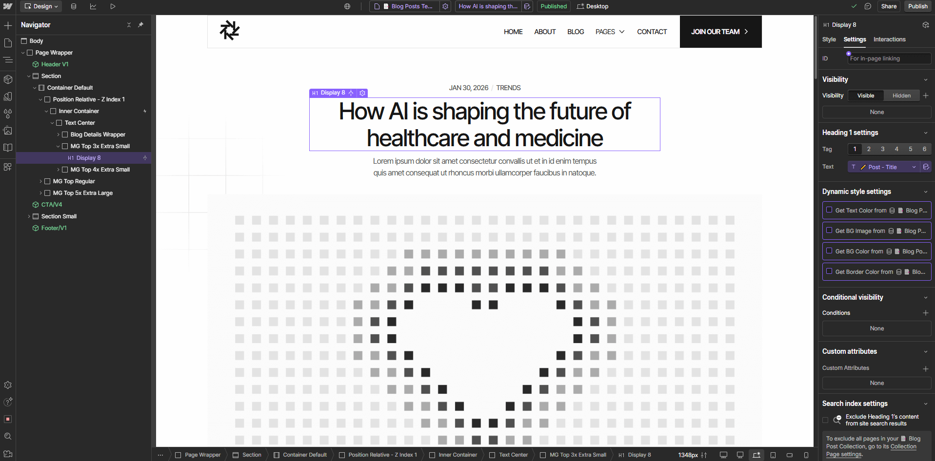 CMS Page - Quantum | Website Template