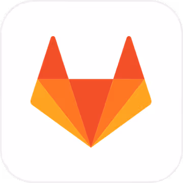 GitLab logo featuring an abstract orange and red geometric fox head.
