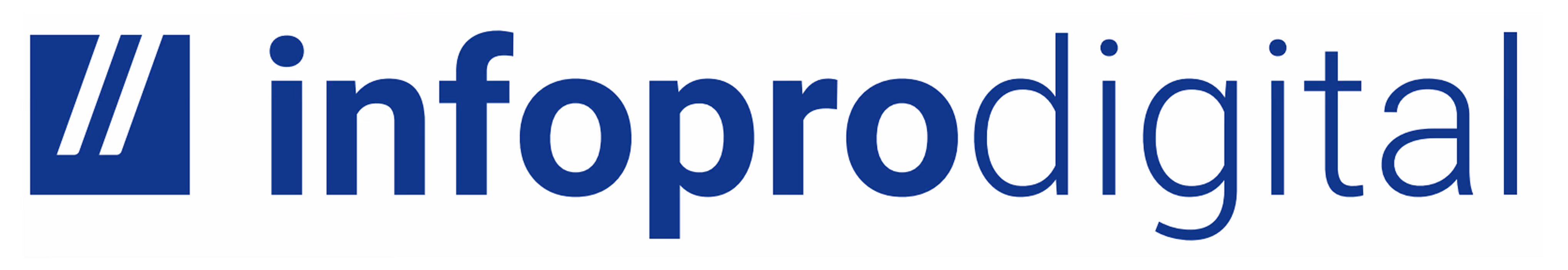 infoprodigital company logo with blue stylized icon and text