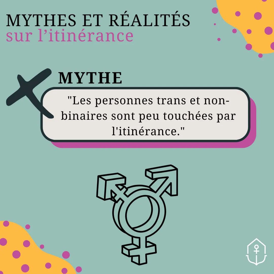 mythe - les personnes trans et non-binaires sont peu touchées par l'itinérance