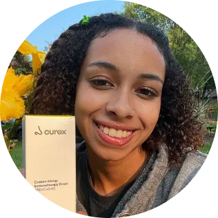 a patient showing allergy treatment box