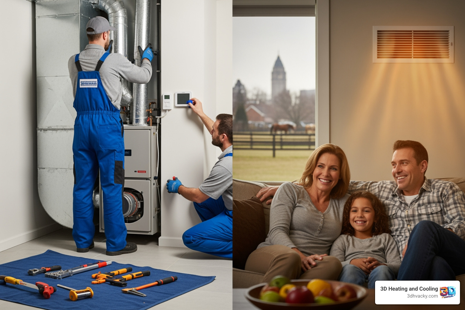 infographic showing the key factors in choosing an affordable heating system: system age and condition, energy efficiency ratings, proper sizing, available rebates and incentives, and professional installation quality - heating installation affordable in lexington, ky