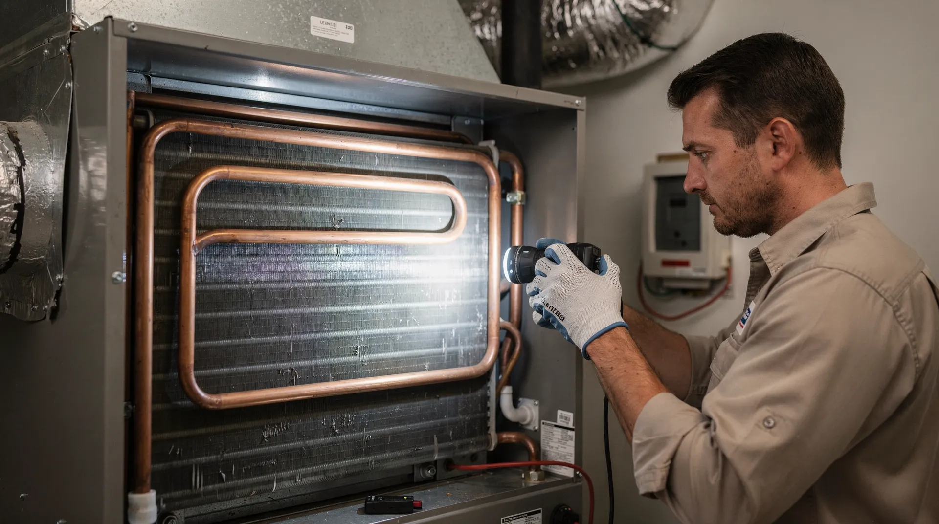 Air conditioning systems contain two types of coils: evaporator coils and condenser coils, both responsible