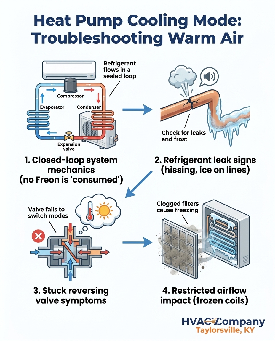 Heat Pump Cooling Mode: Troubleshooting Warm Air