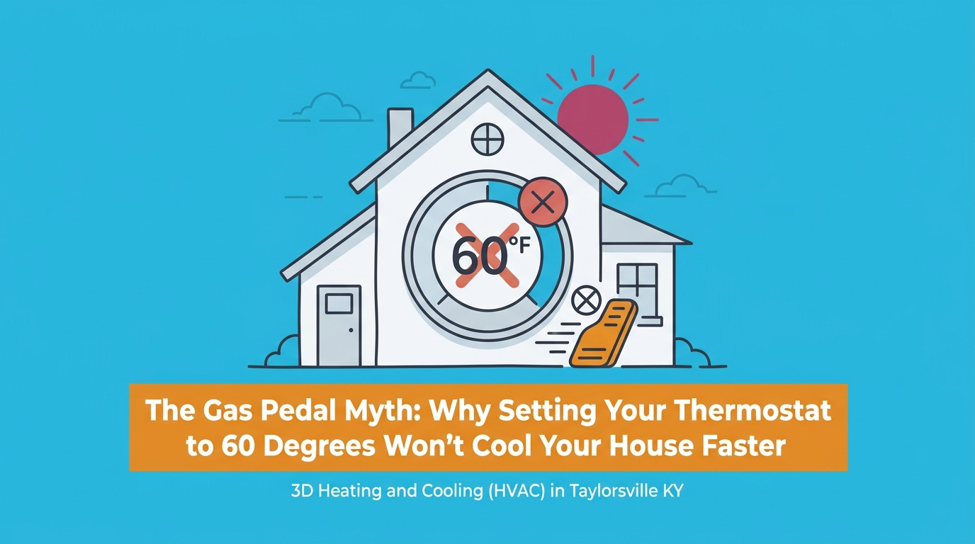 The Gas Pedal Myth: Why Setting Your Thermostat to 60 Degrees Won't Cool Your House Faster — featured image
