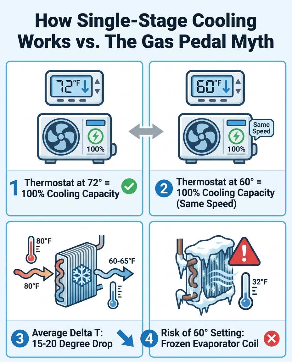 How Single-Stage Cooling Works vs. The Gas Pedal Myth