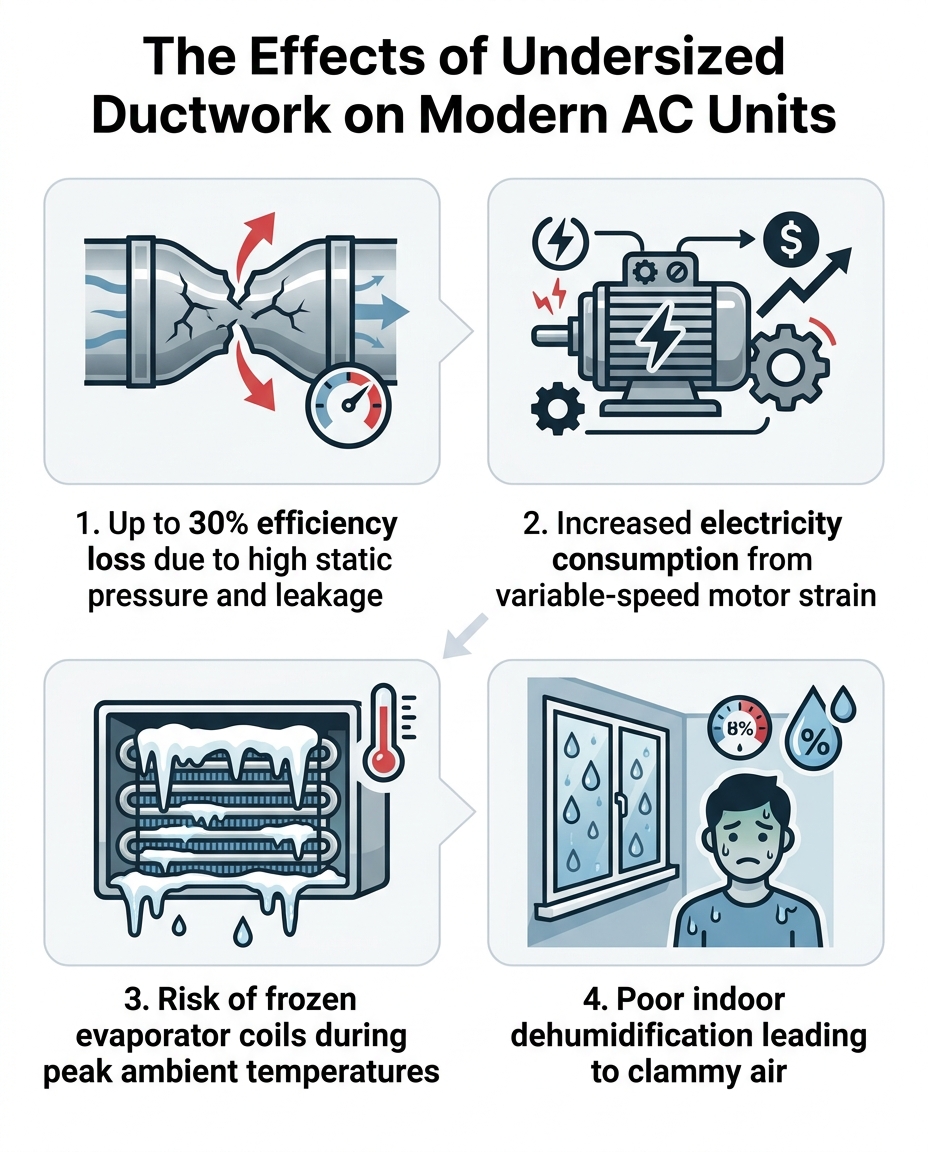 The Effects of Undersized Ductwork on Modern AC Units