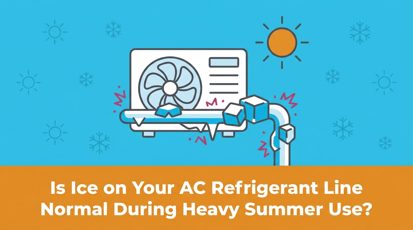 Is Ice on Your AC Refrigerant Line Normal During Heavy Summer Use? — featured image