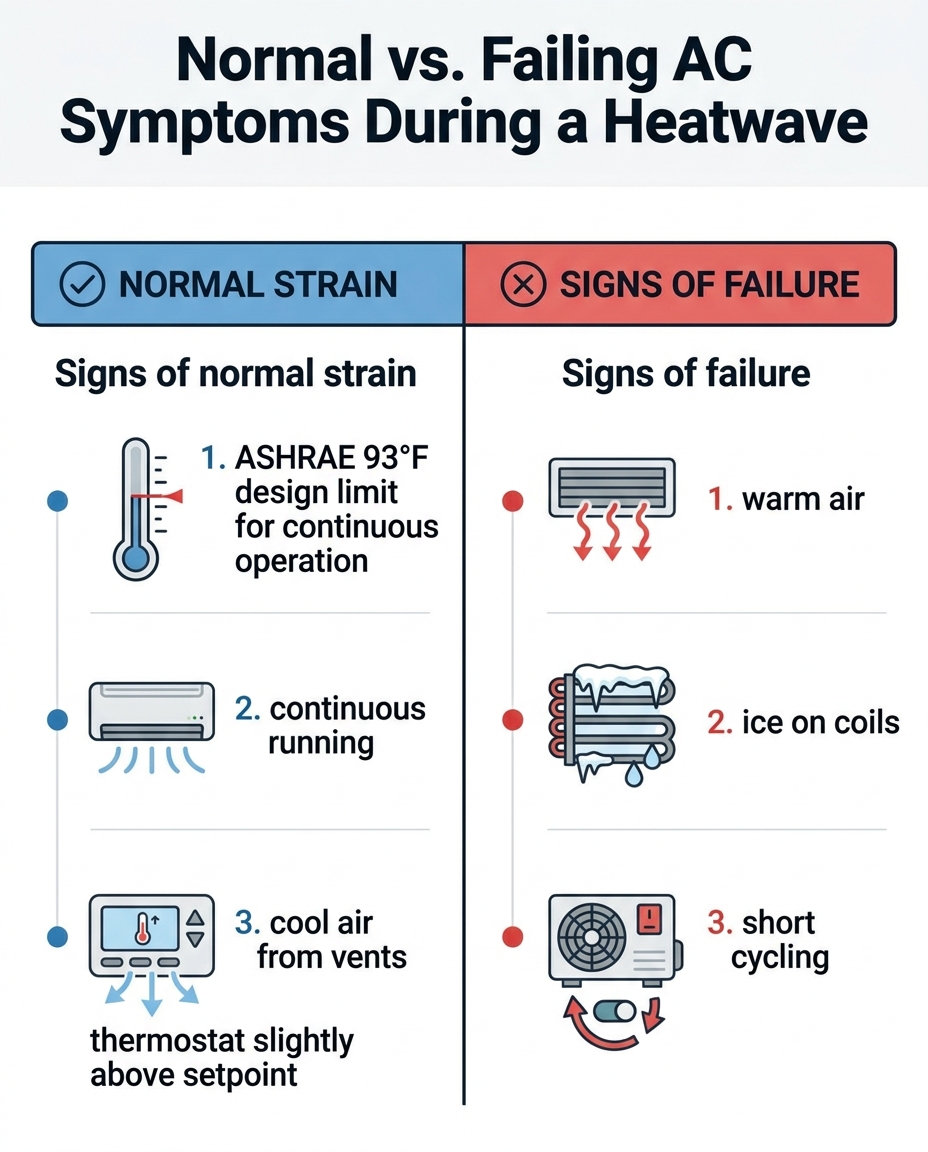 Normal vs. Failing AC Symptoms During a Heatwave