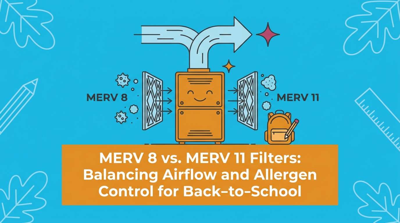 MERV 8 vs. MERV 11 Filters: Balancing Airflow and Allergen Control for Back-to-School — featured image