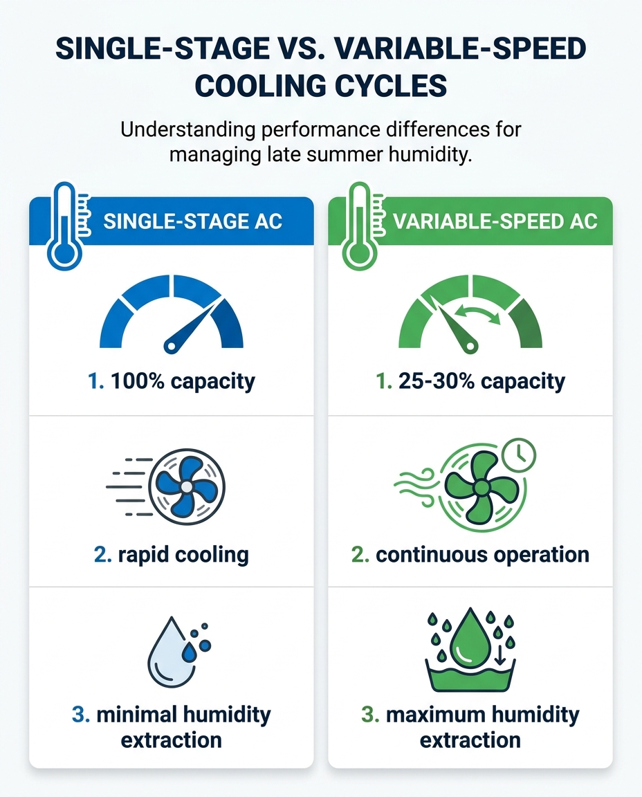 Single-Stage vs. Variable-Speed Cooling Cycles