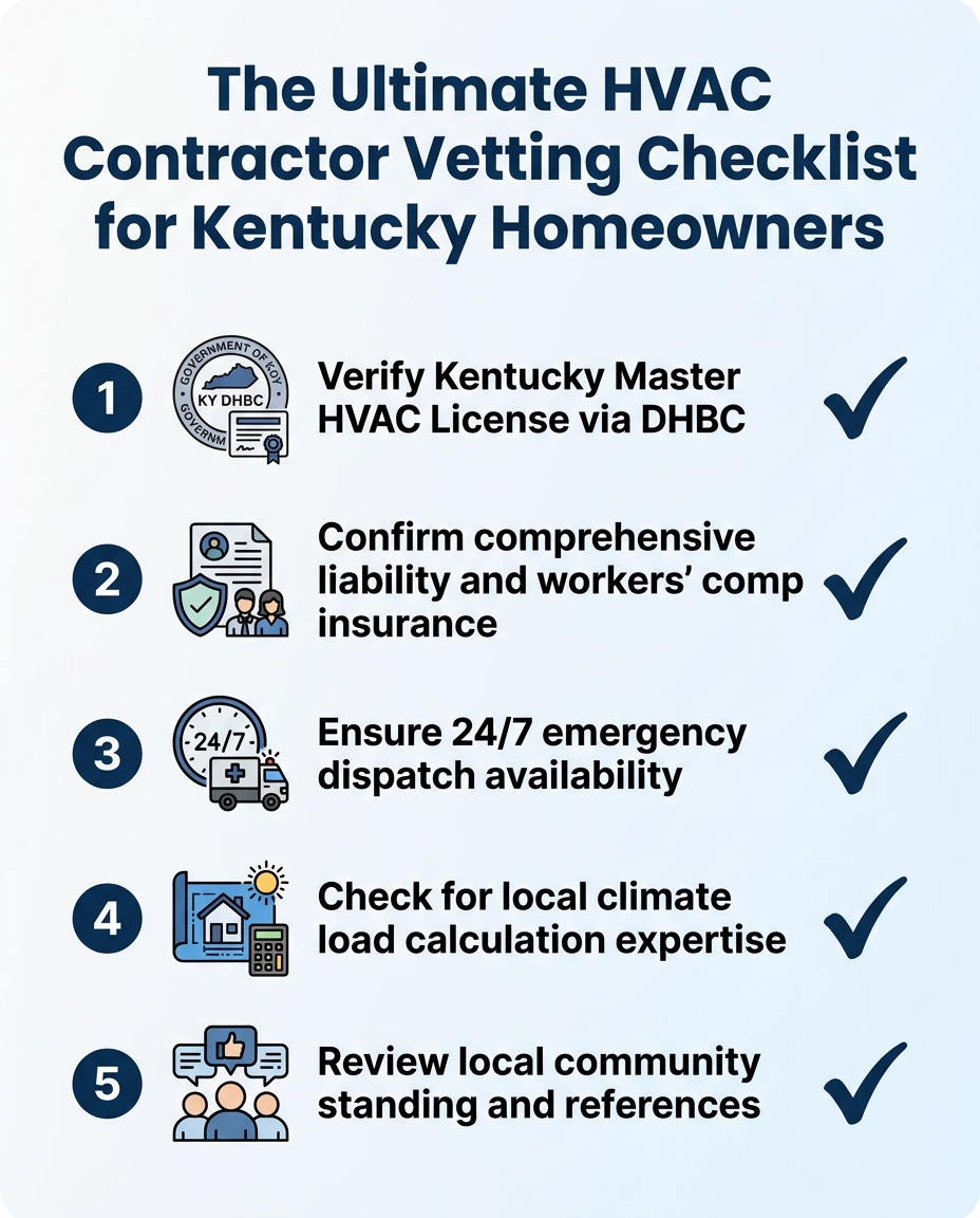 The Ultimate HVAC Contractor Vetting Checklist for Kentucky Homeowners