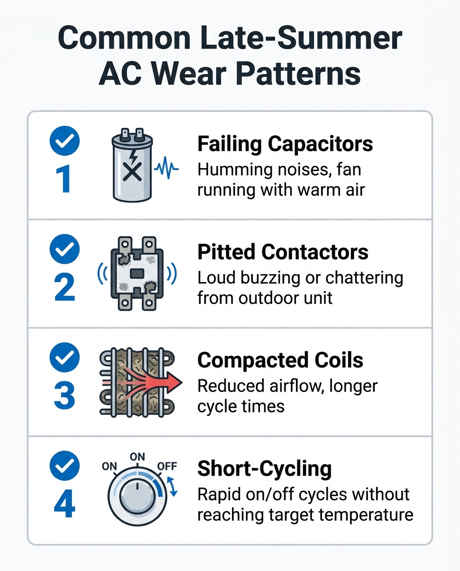 Common Late-Summer AC Wear Patterns