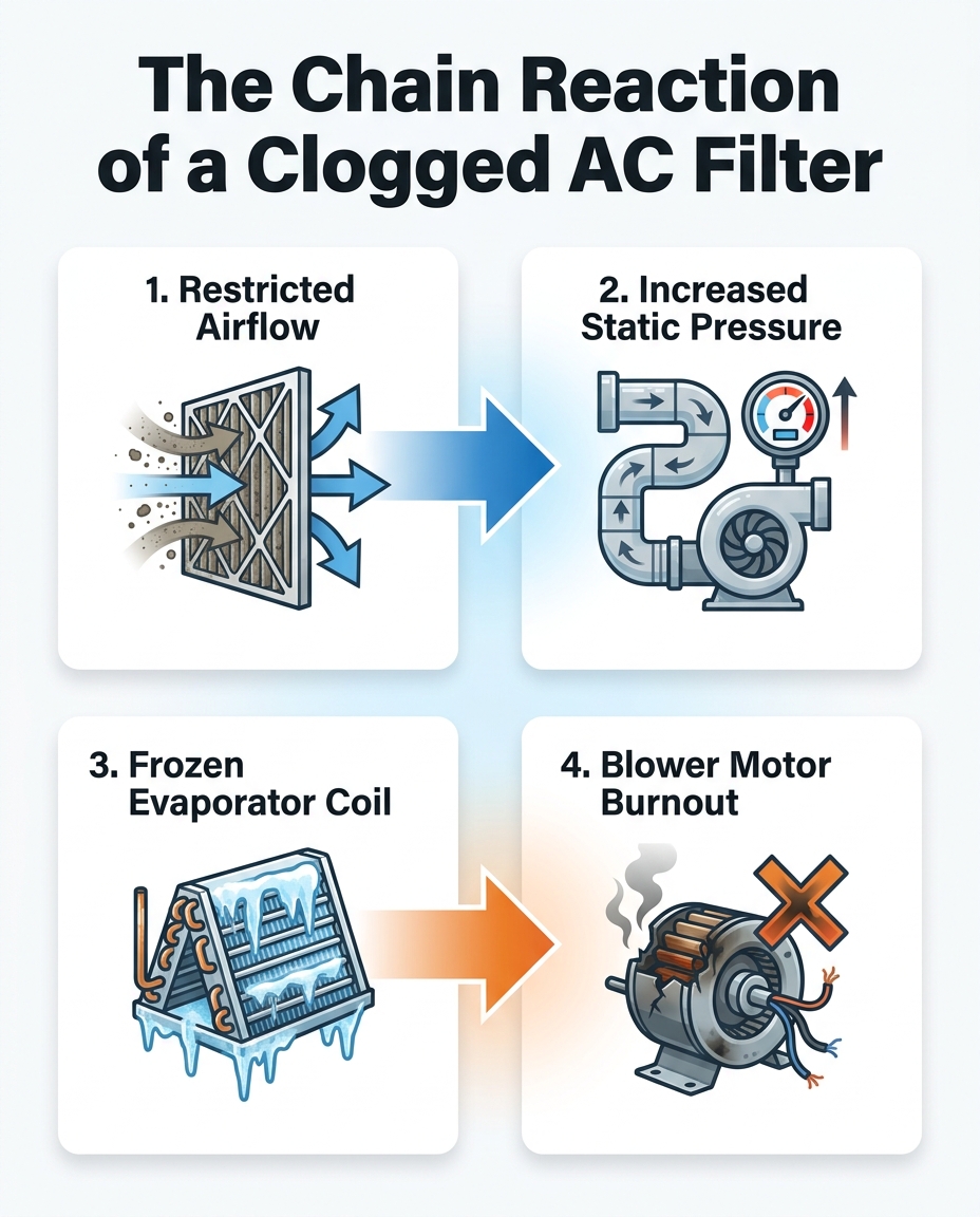 The Chain Reaction of a Clogged AC Filter