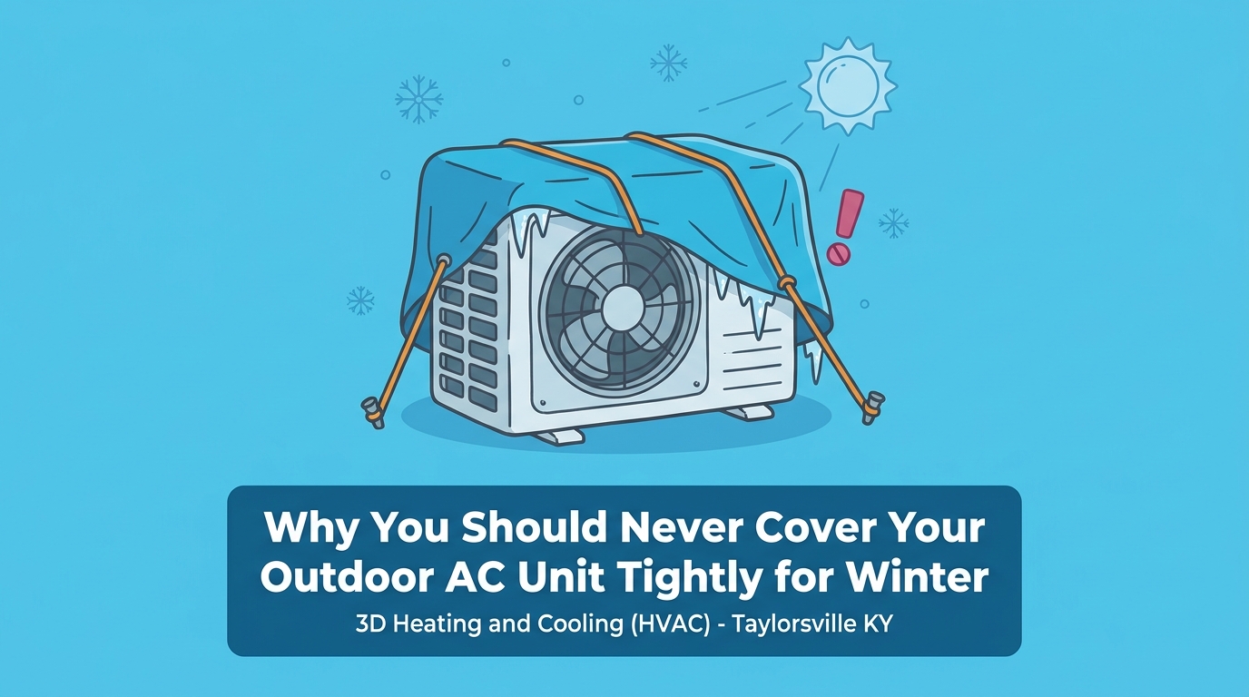 Why You Should Never Cover Your Outdoor AC Unit Tightly for Winter — featured image