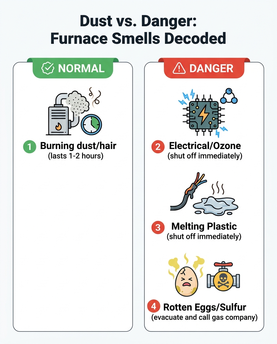 Dust vs. Danger: Furnace Smells Decoded