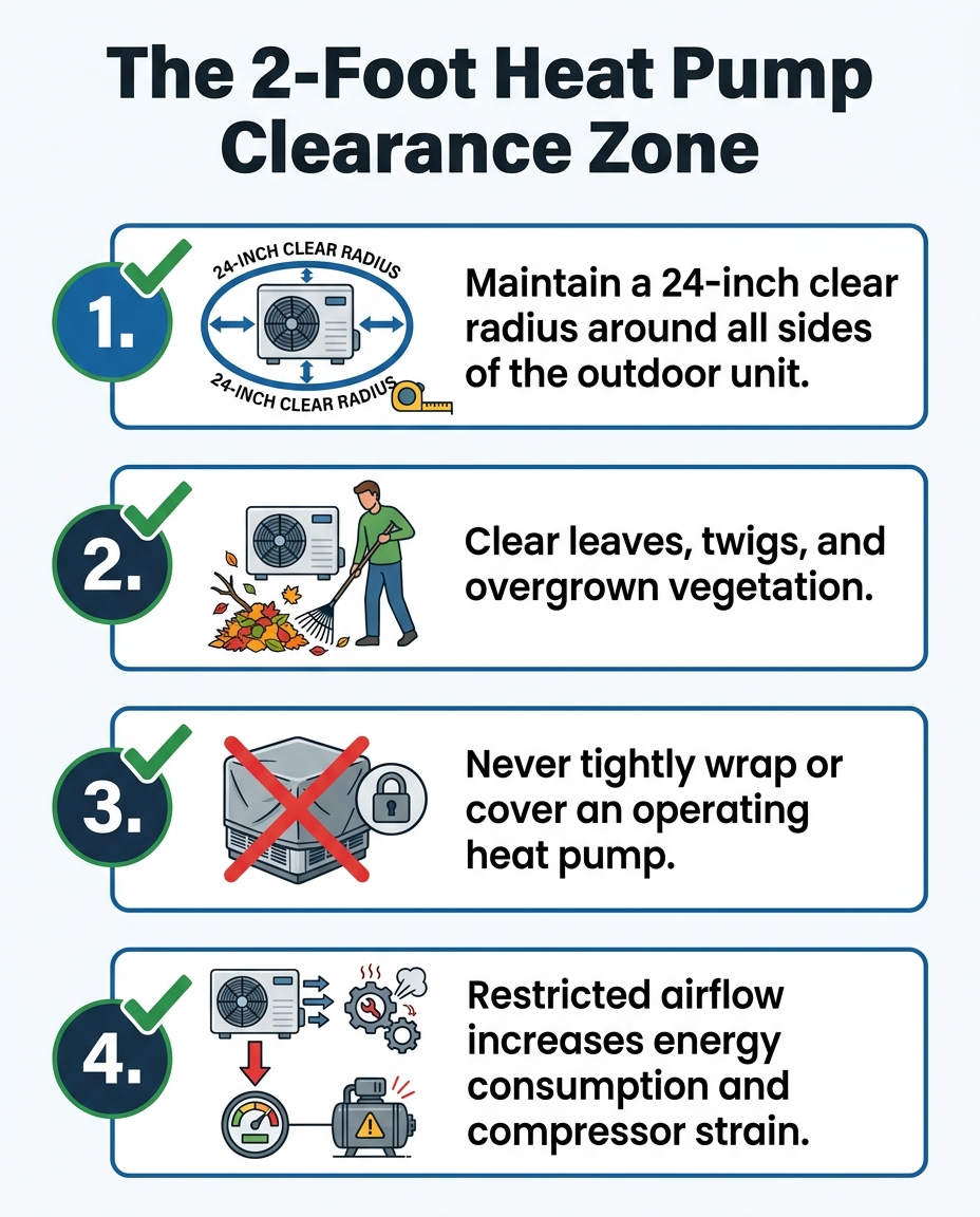 The 2-Foot Heat Pump Clearance Zone