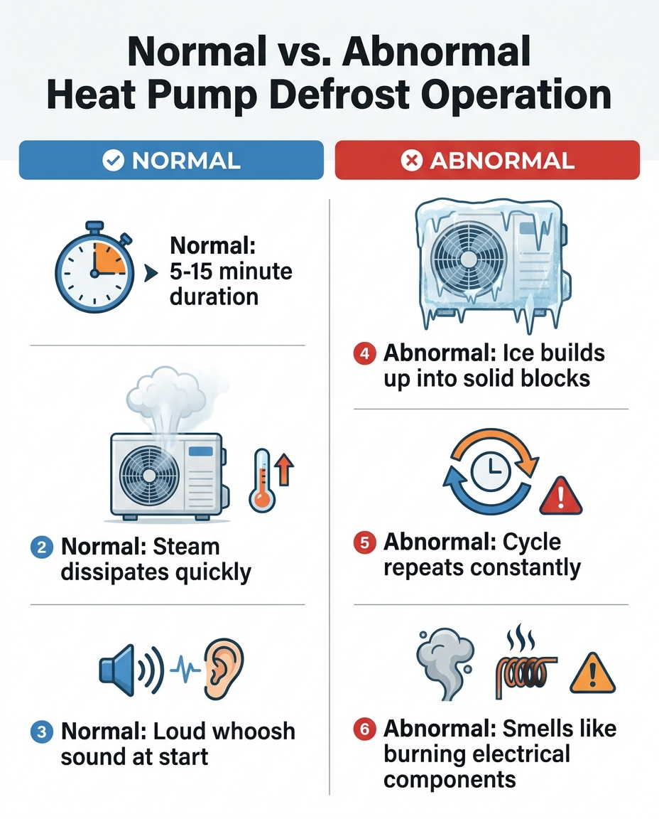 Normal vs. Abnormal Heat Pump Defrost Operation