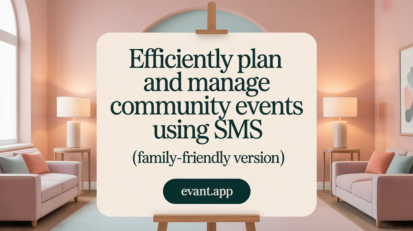 Efficiently Plan and Manage Community Events Using SMS