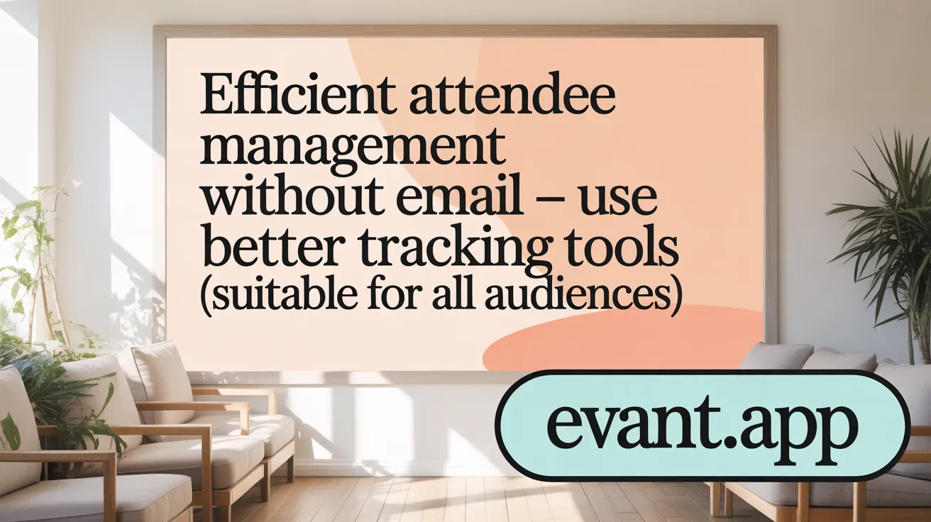 Efficient Attendee Management Without Email — Use Better Tracking Tools