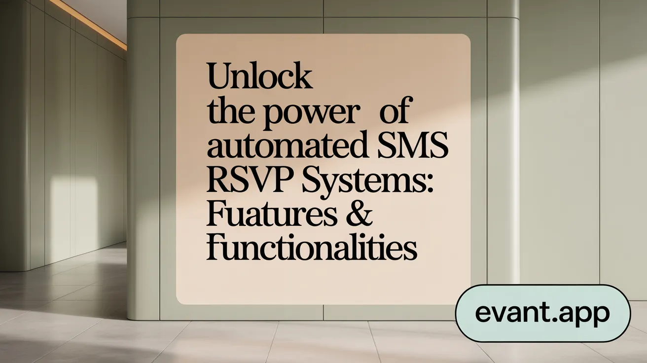 Unlock the Power of Automated SMS RSVP Systems: Features &amp; Functionalities
