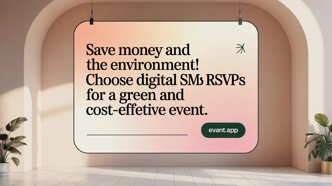 Save Money and the Environment! Choose Digital SMS RSVPs for a Green and Cost-Effective Event.