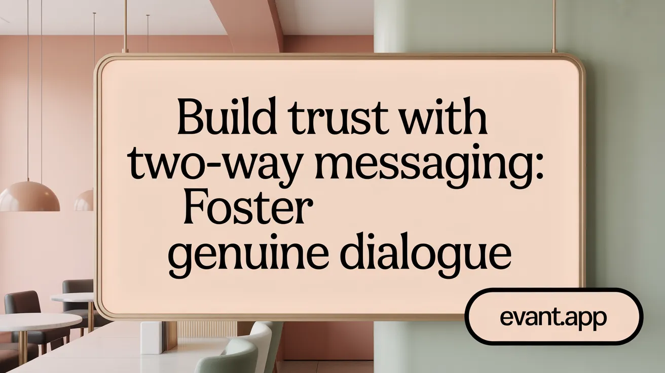 Build Trust with Two-Way Messaging: Foster Genuine Dialogue