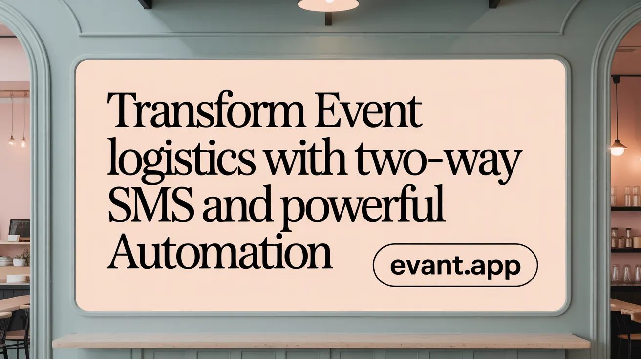 Transform Event Logistics with Two-Way SMS and Powerful Automation
