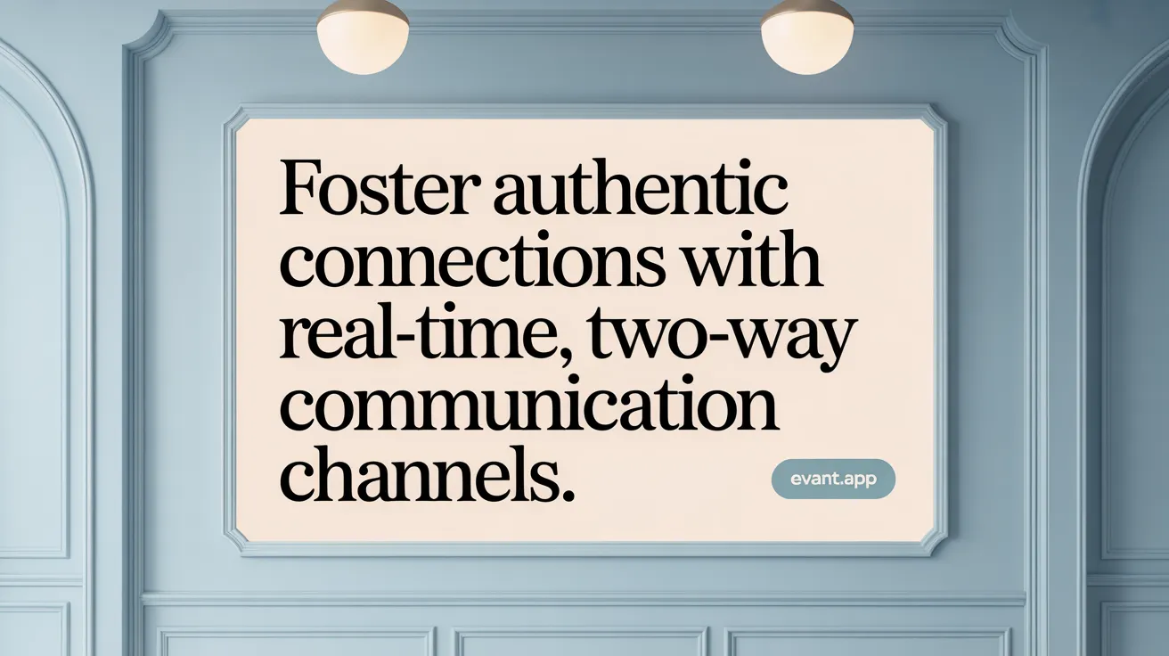 Foster authentic connections with real-time, two-way communication channels.