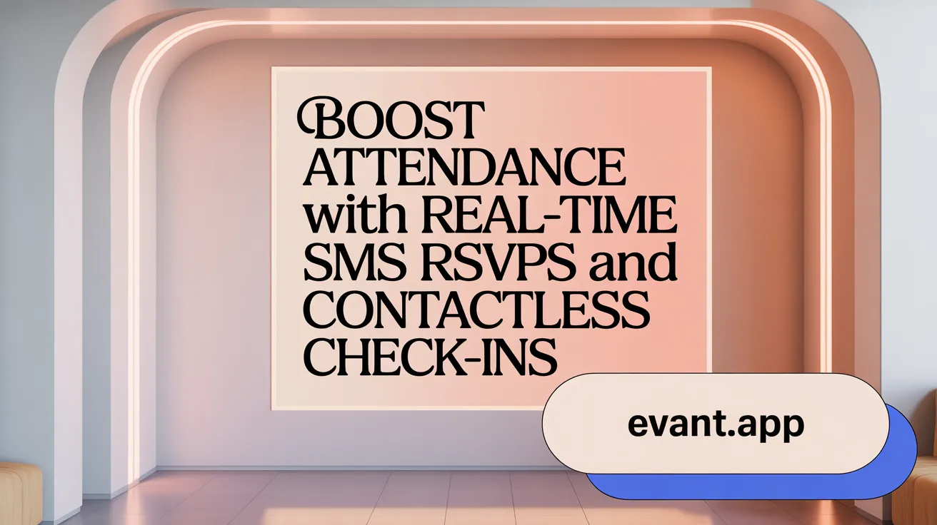Boost Attendance with Real-Time SMS RSVPs and Contactless Check-Ins