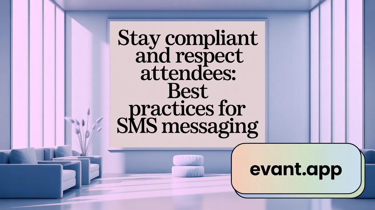 Stay Compliant and Respect Attendees: Best Practices for SMS Messaging