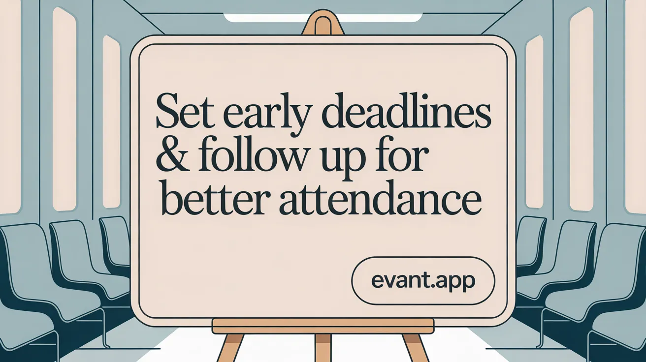 Set Early Deadlines &amp; Follow Up for Better Attendance