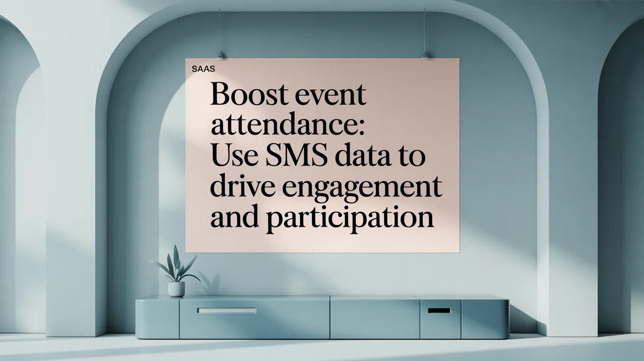 Boost Event Attendance: Use SMS Data to Drive Engagement and Participation