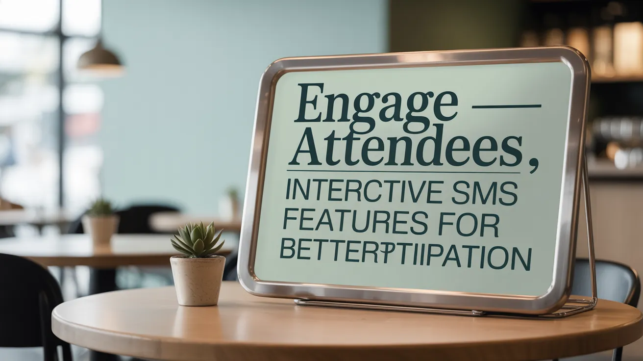 Engage Attendees — Interactive SMS Features for Better Participation