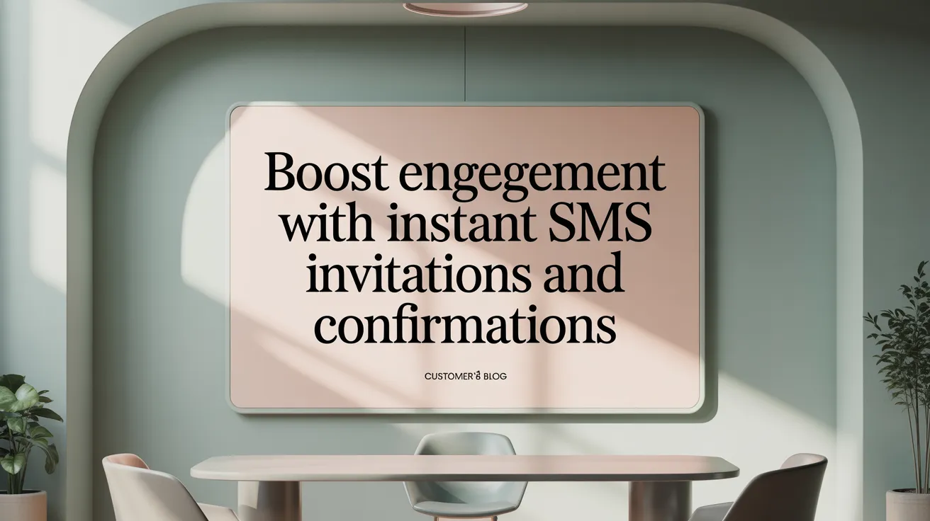 Boost Engagement with Instant SMS Invitations and Confirmations