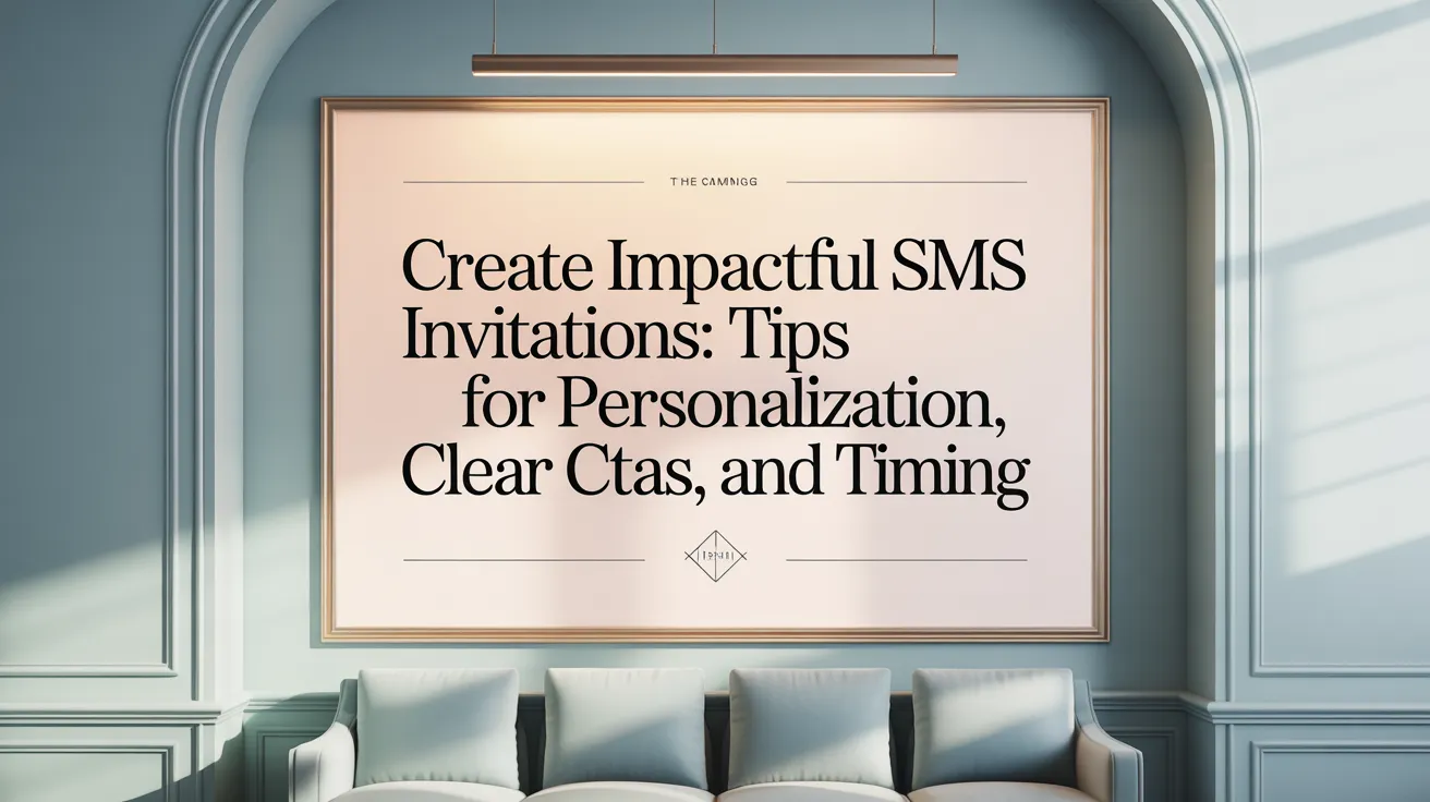 Create Impactful SMS Invitations: Tips for Personalization, Clear CTAs, and Timing