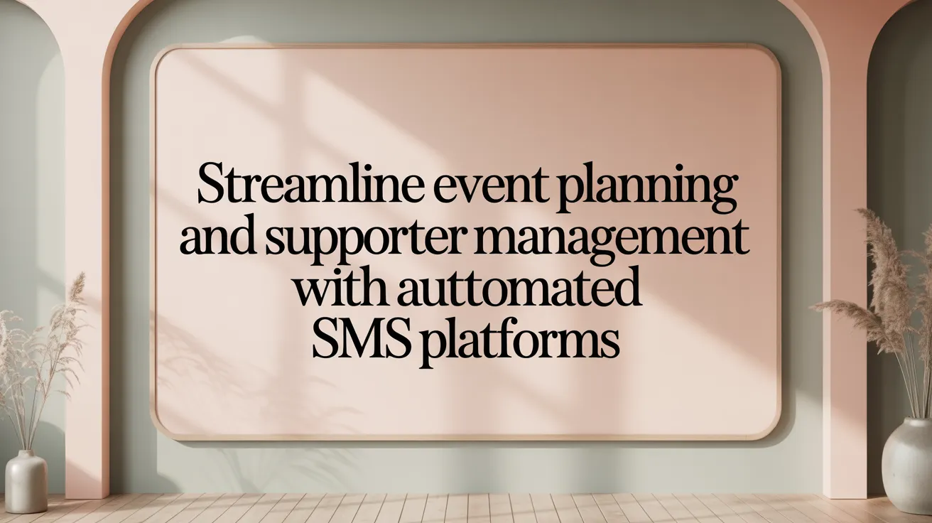 Streamline Event Planning and Supporter Management with Automated SMS Platforms