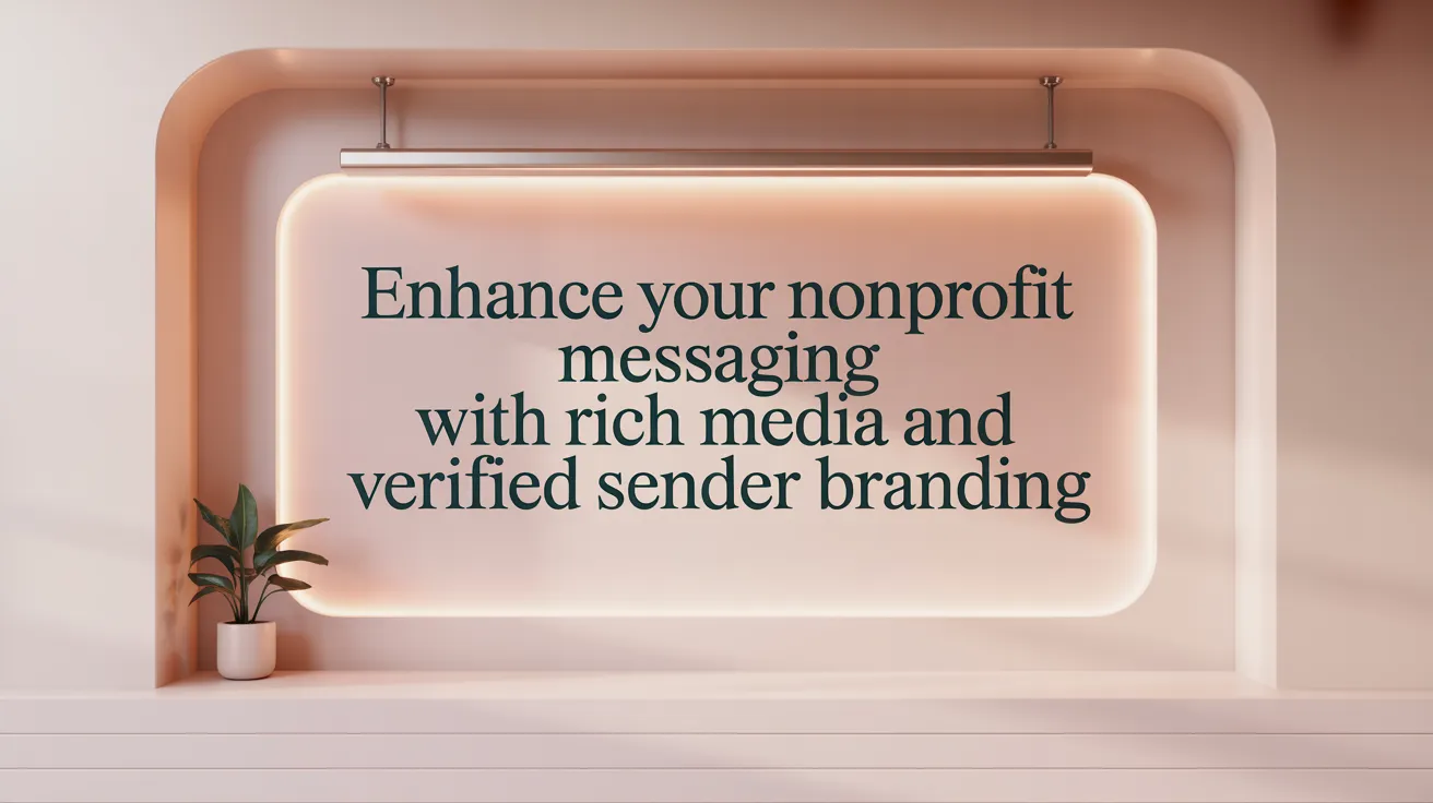 Enhance Your Nonprofit Messaging with Rich Media and Verified Sender Branding