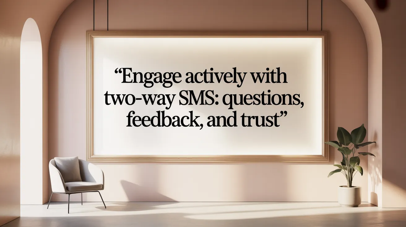 Engage Actively with Two-Way SMS: Questions, Feedback, and Trust