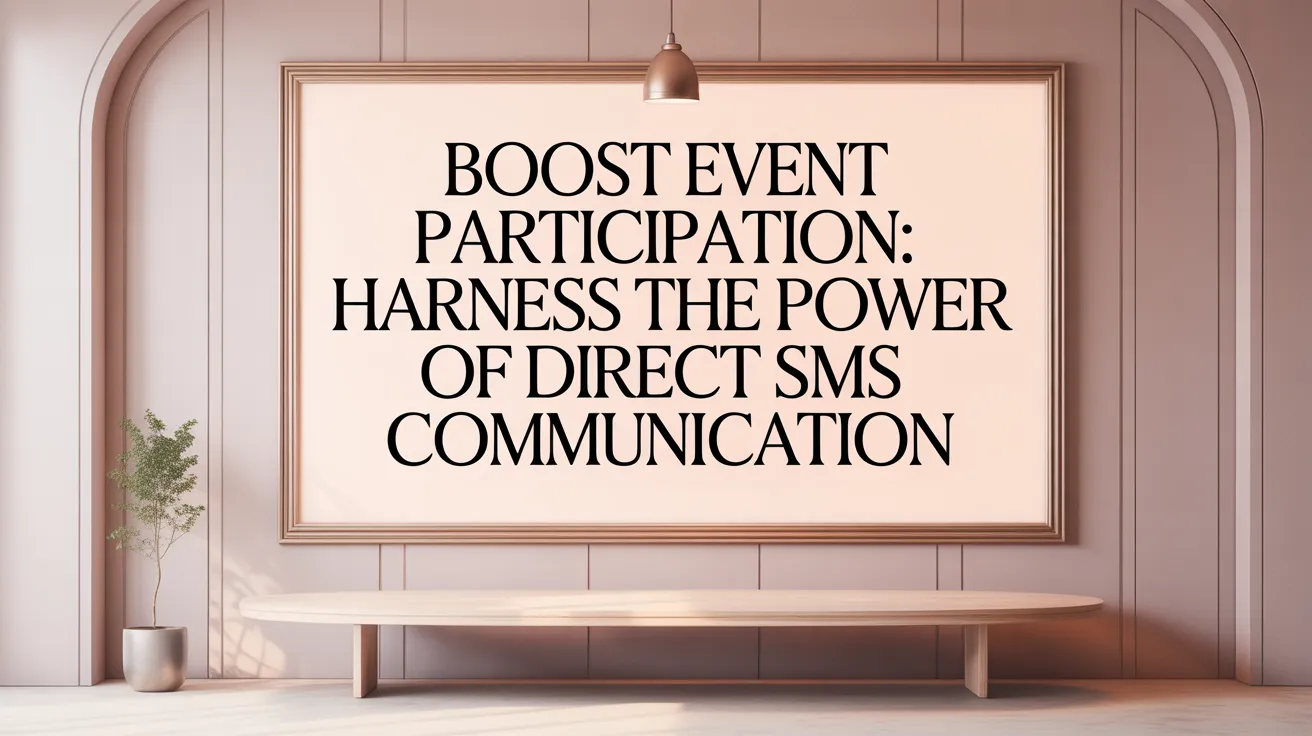 Boost Event Participation: Harness the Power of Direct SMS Communication