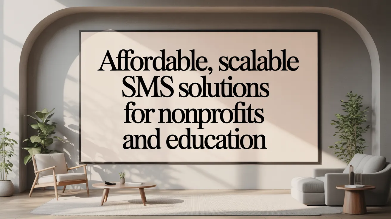 Affordable, Scalable SMS Solutions for Nonprofits and Education