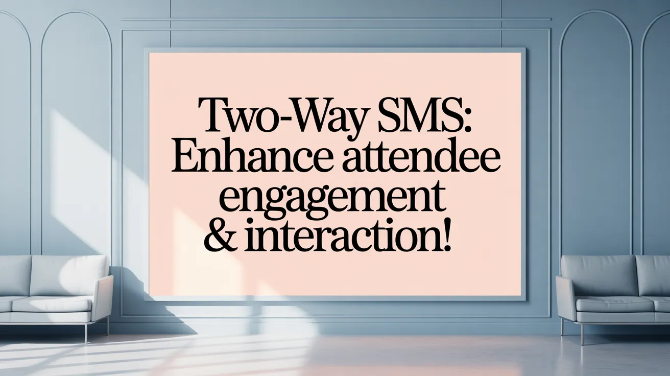 Two-Way SMS: Enhance Attendee Engagement &amp; Interaction!
