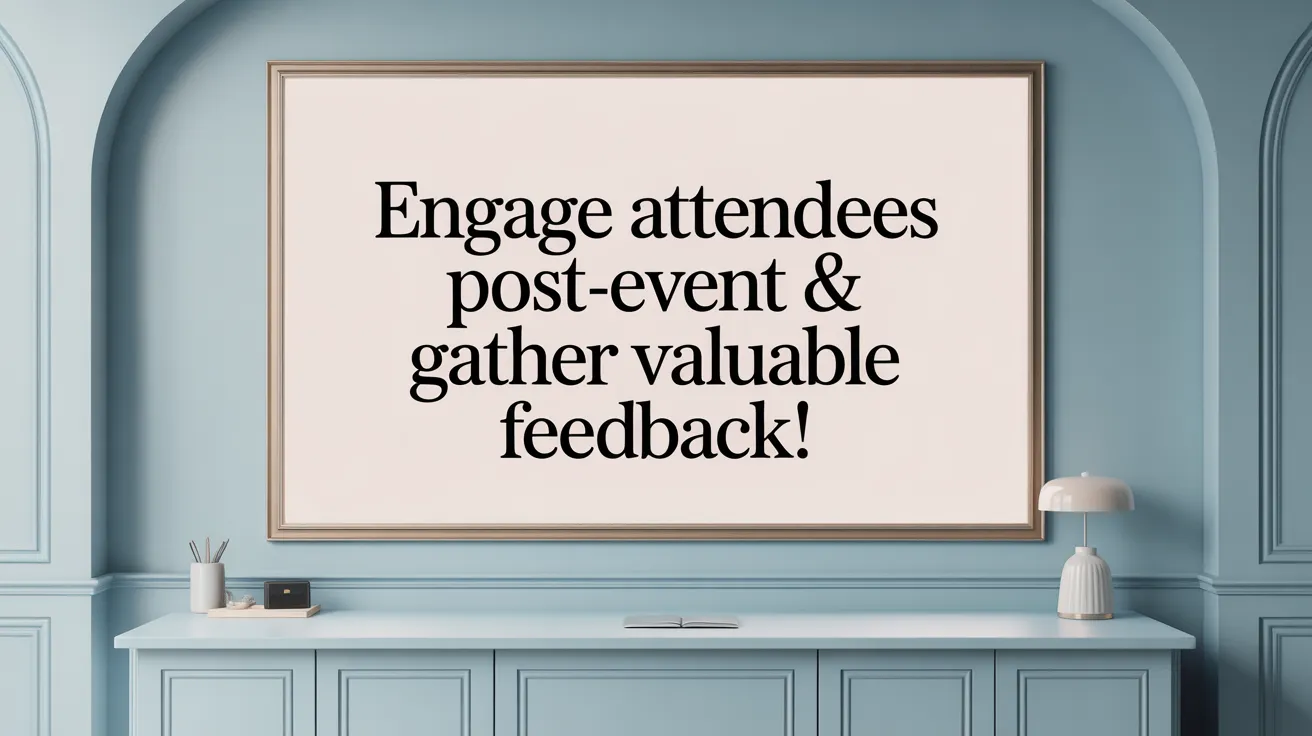 Engage Attendees Post-Event &amp; Gather Valuable Feedback!