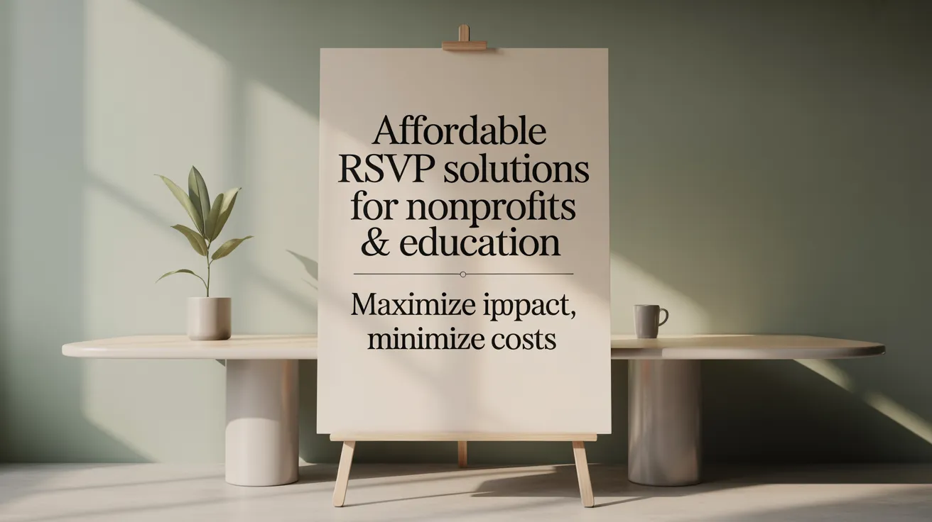 Affordable RSVP Solutions for Nonprofits &amp; Education: Maximize Impact, Minimize Costs