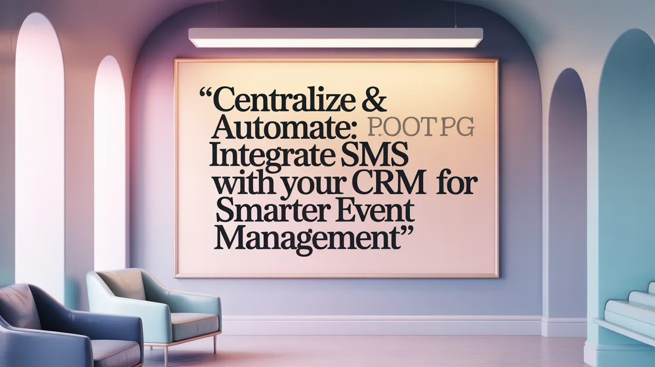 Centralize &amp; Automate: Integrate SMS with Your CRM for Smarter Event Management