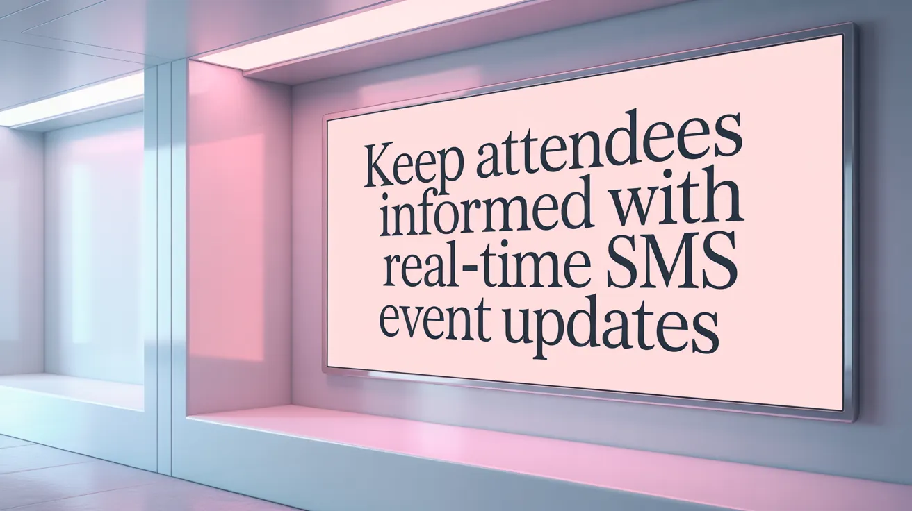 Keep Attendees Informed with Real-Time SMS Event Updates