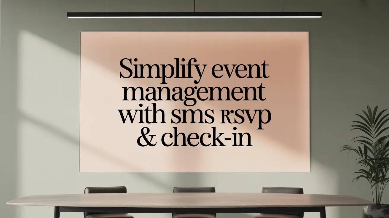 Simplify Event Management with SMS RSVP &amp; Check-In